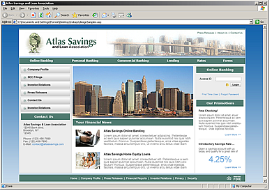Atlas Savings and Loan Association website