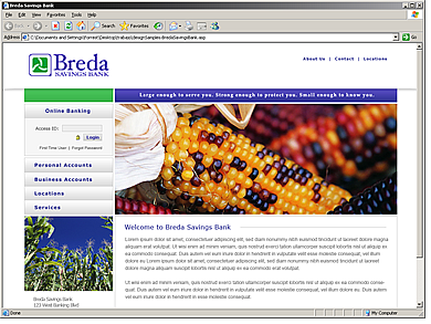 Breda Savings Bank website