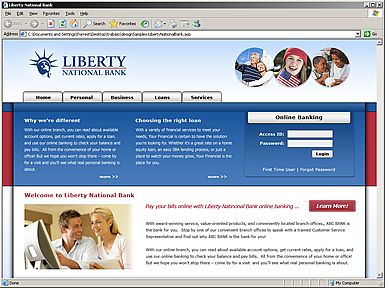 Liberty National Bank proposed website